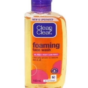 Clean & Clear Unisex Foaming Face Wash 100ml – Oil Control & Acne Fighting Cleanser